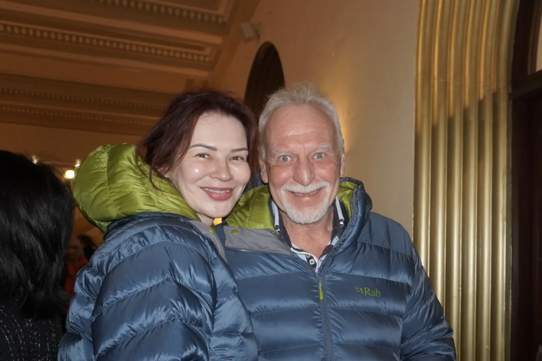 Marina and Steve Tilley enjoyed Shen Yun at the Bournemouth Pavilion Theatre, in the UK, on Feb. 12, 2025. (Mary Man/The Epoch Times)
