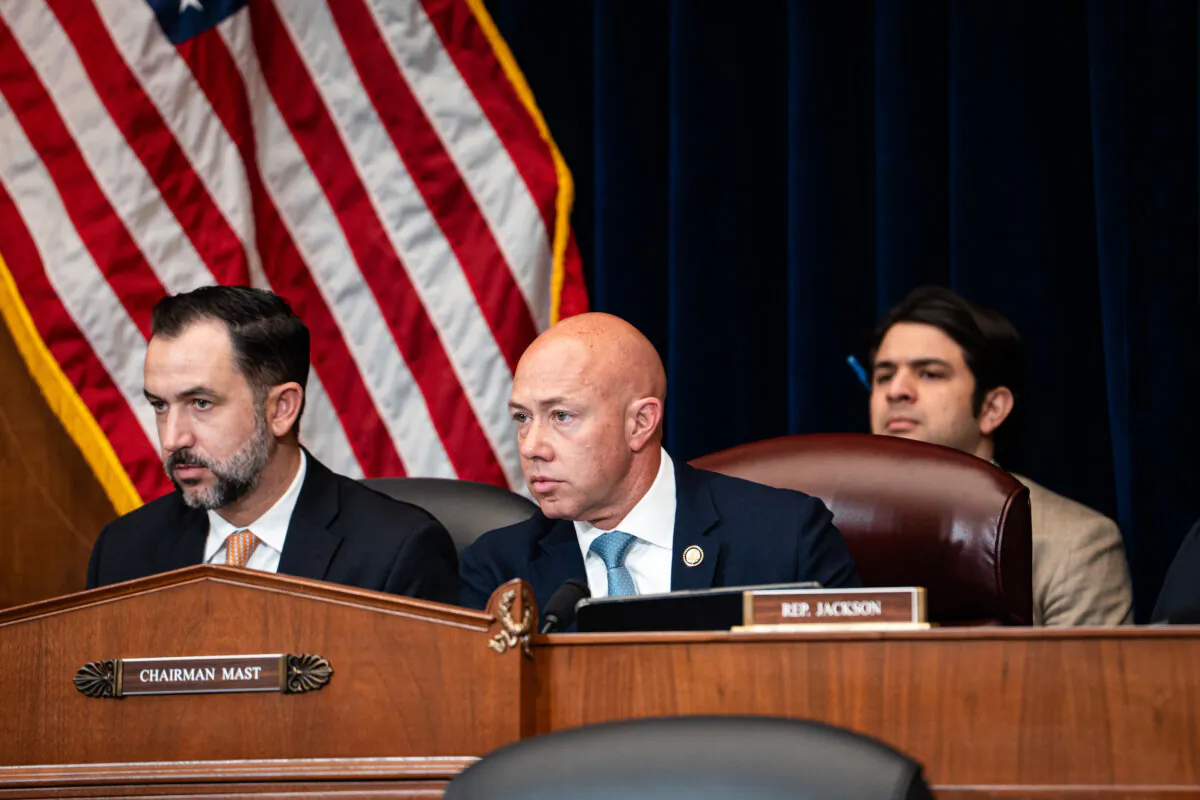 Foreign Affairs Committee Chairman Rep. Brian Mast (R-Fla.) presides over a hearing about USAID on Capitol Hill on Feb. 13, 2025. (Madalina Vasiliu/The Epoch Times)