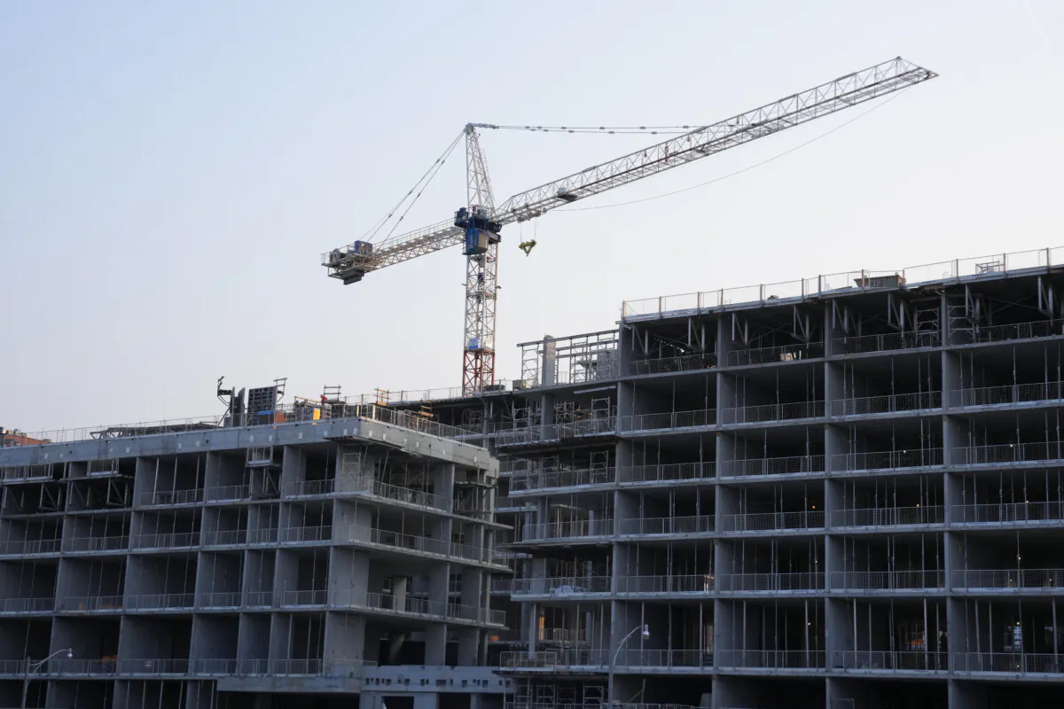 A new construction project for housing is seen in Toronto's Regent Park, on July 27, 2024. (The Canadian Press/Chris Young)