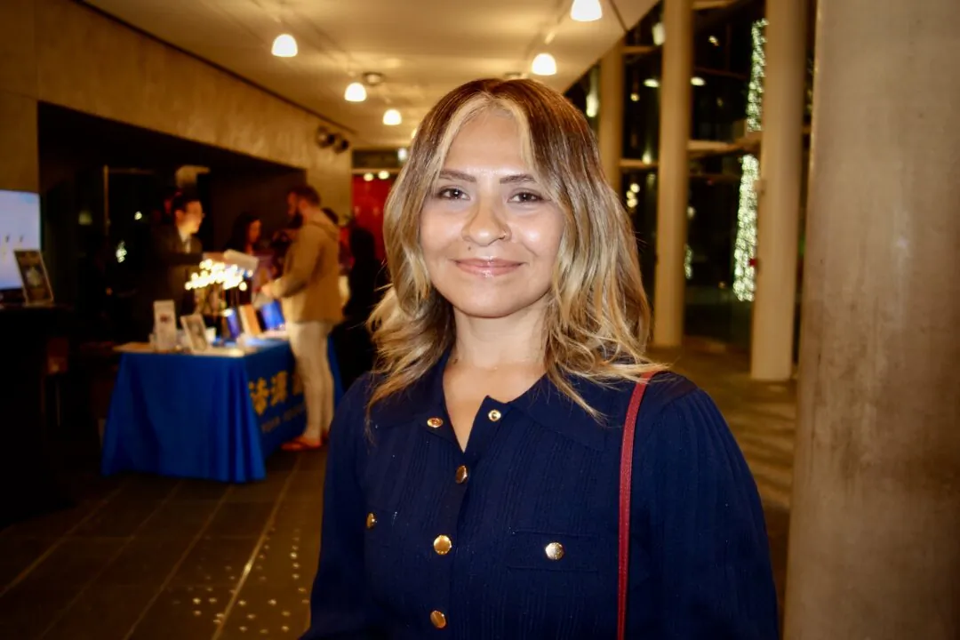Adela Cordova enjoyed Shen Yun's evening performance at the Ikeda Theater on Feb. 12, 2025. (Lily Yu/The Epoch Times)