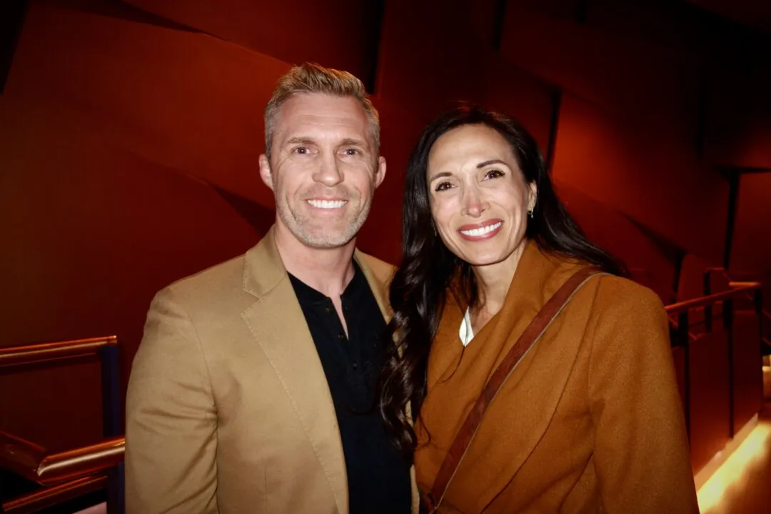 Andrew and Annie Ballard at the Shen Yun Performing Arts performance at Ikeda Theater at Mesa Arts Center on Feb. 12, 2025. (Lily Yu/ The Epoch Times)