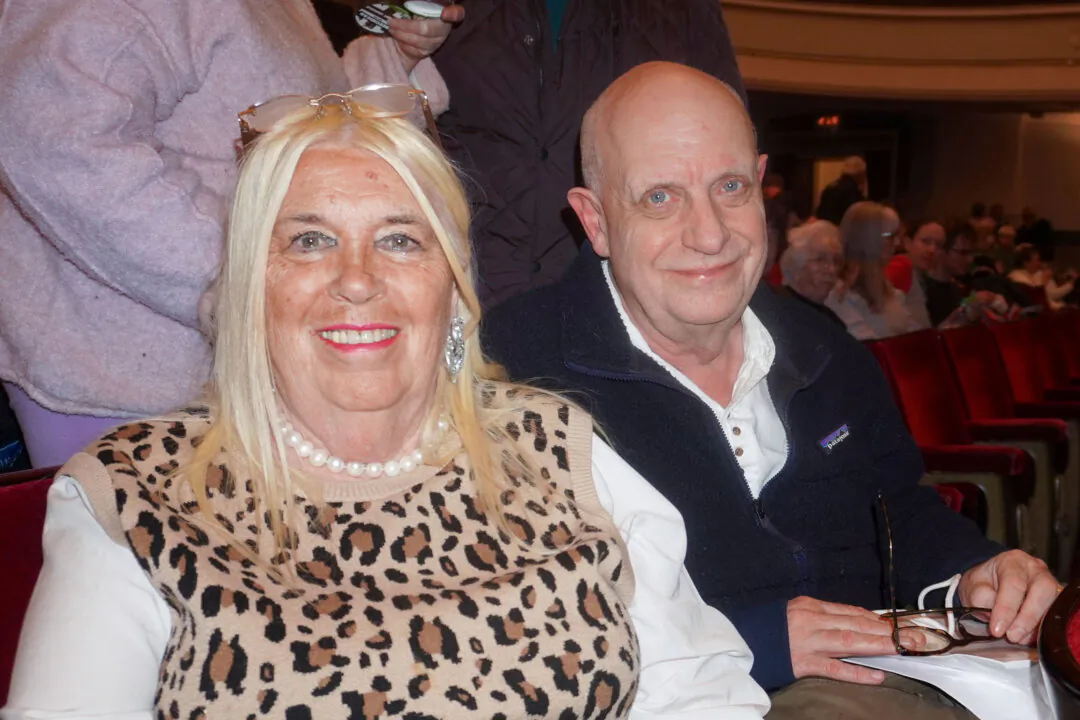 Jane and Craig Hamilton-Parker enjoyed Shen Yun at the Bournemouth Pavilion Theatre, in the UK, on Feb. 12, 2025. (Mary Man/The Epoch Times)