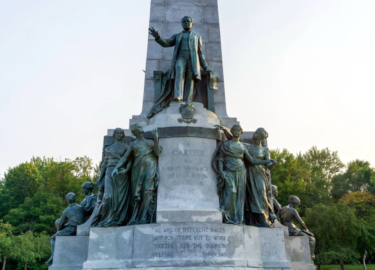 The George-Étienne Cartier Monument in Mount Royal Park in Montreal on Aug. 20, 2021. (Shawn.ccf/Shutterstock)