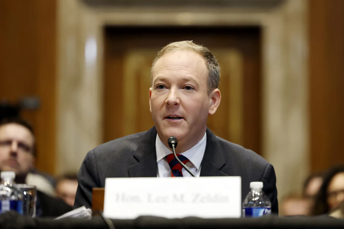 Lee Zeldin speaks during his Senate confirmation hearing in Washington on Jan. 16, 2025. (Anna Moneymaker/Getty Images)