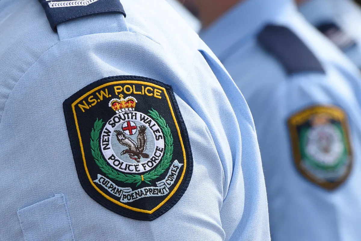 Stock image of New South Wales Police badges in Sydney, Aug. 16, 2013. (AAP Image/Dean Lewins)