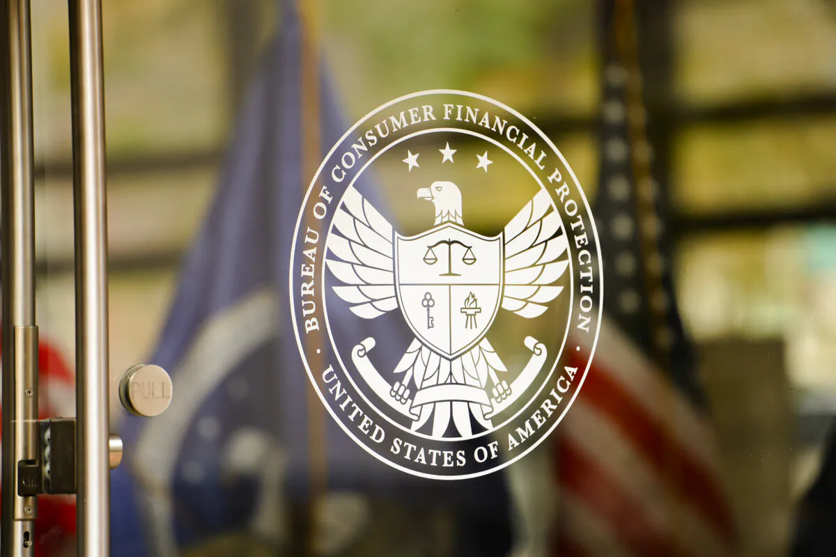 The Consumer Financial Protection Bureau building in Washington on Oct. 31, 2023. (Madalina Vasiliu/The Epoch Times)