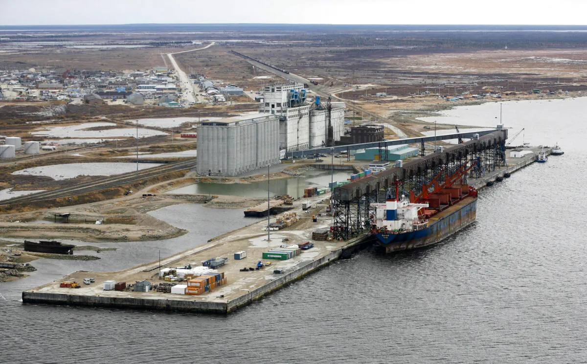 An aerial view of the port of Churchill, Manitoba, in a file photo. (John Woods/The Canadian Press)