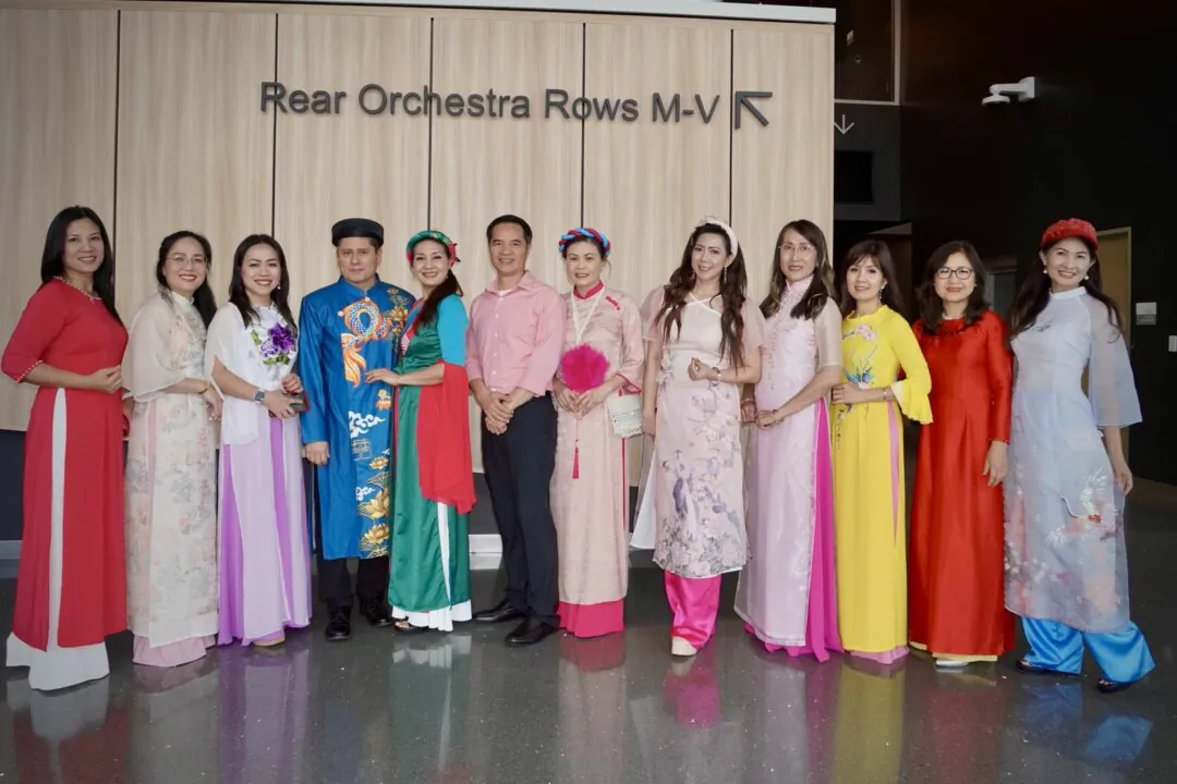 Julie Tran invited 26 friends to attend Shen Yun at the CFISD Visual and Performing Arts Center in Houston on Feb. 15, 2025. (Sally Sun/The Epoch Times)