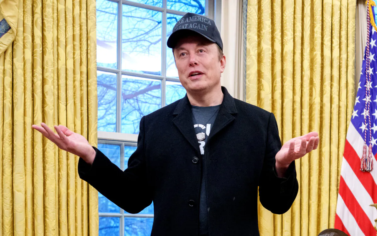 DOGE head Elon Musk speaks in the Oval Office at the White House on Feb. 11, 2025. (Andrew Harnik/Getty Images)