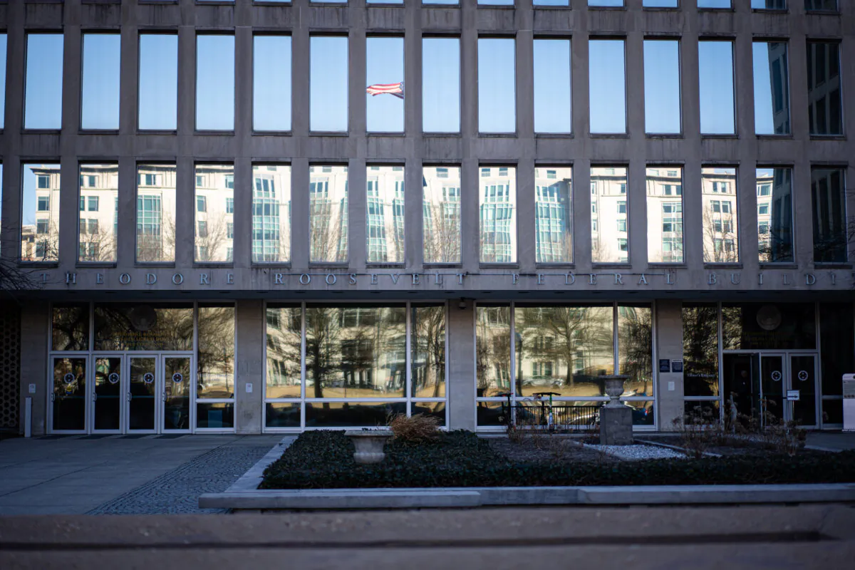 The U.S. Office of Personnel Management in Washington on Feb. 14, 2025. (Madalina Vasiliu/The Epoch Times)