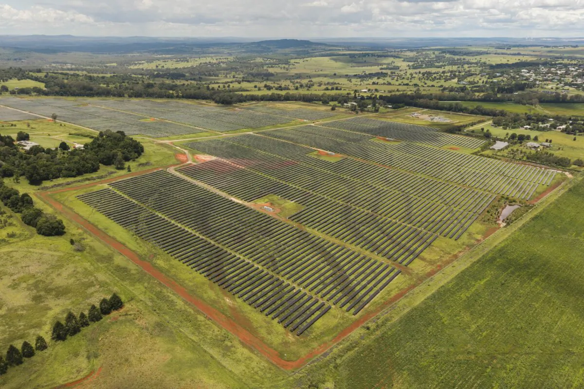 A general view of the Kingaroy Solar Farm in regional Queensland, Australia on Jan. 18, 2025. (Brook Mitchell/Getty Images)