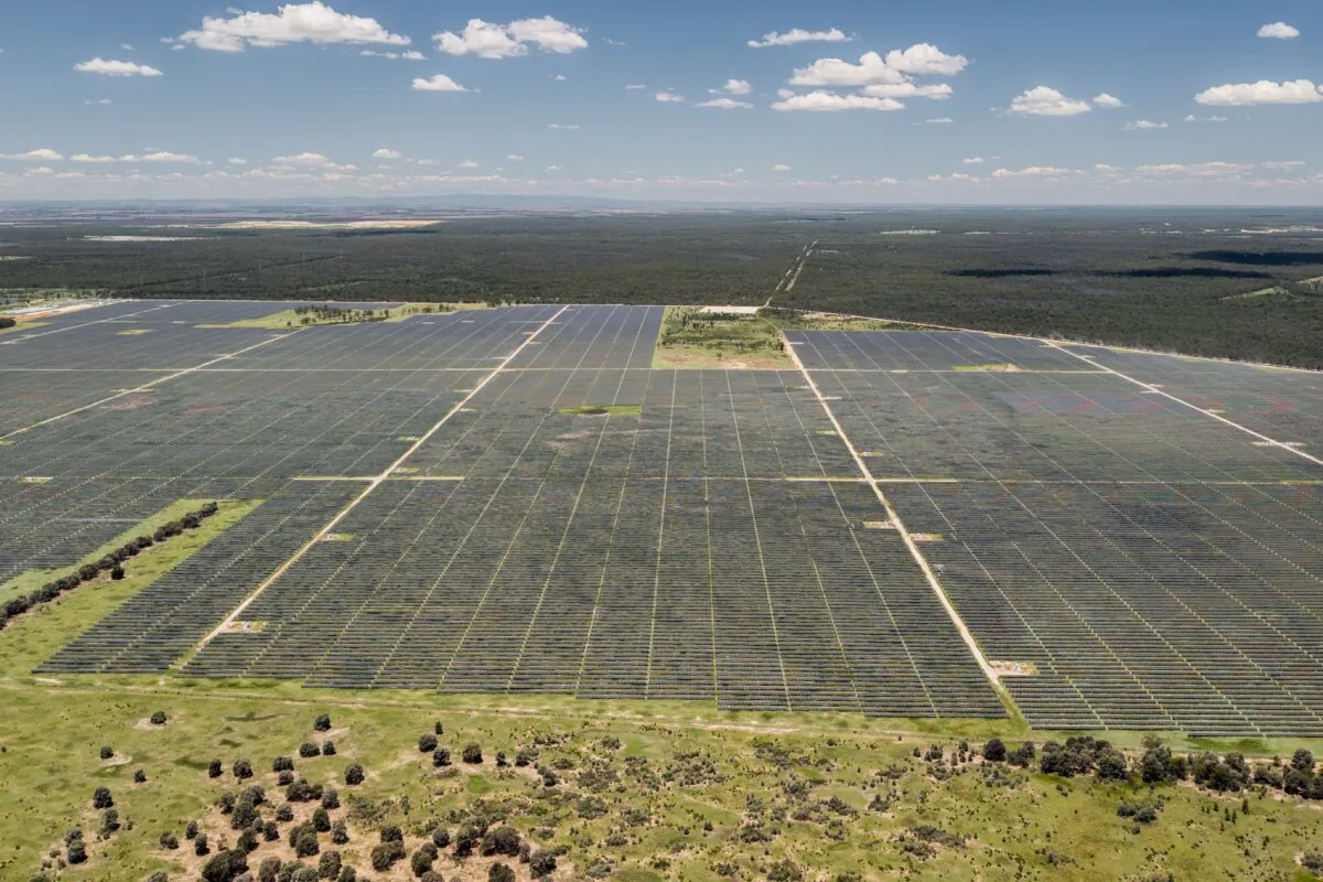 A general view of the Kingaroy Solar Farm in regional Queensland, Australia on Jan. 18, 2025. (Brook Mitchell/Getty Images)