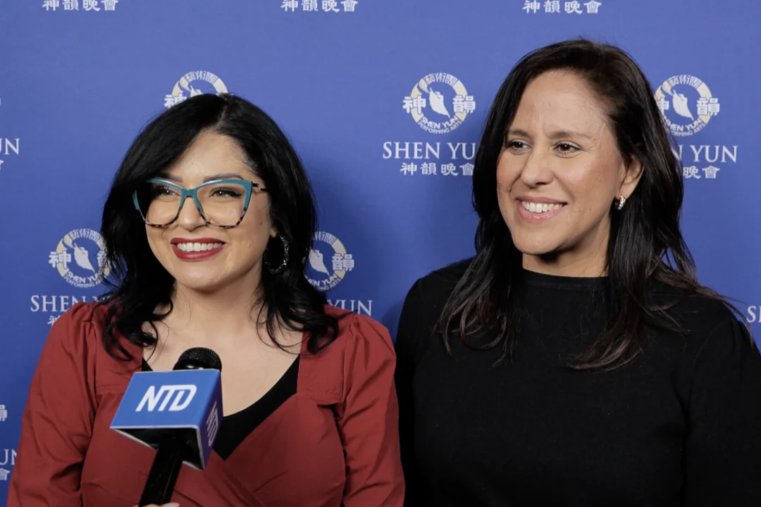 Erika Rivera (L) and Esmeralda Frias (R) attended Shen Yun Performing Arts at The Plaza Theatre in El Paso, Texas, on Feb. 16, 2025. (NTD)