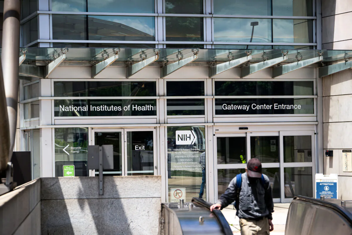 The National Institute of Health (NIH) in Bethesda, Md., on May 30, 2024. (Madalina Vasiliu/The Epoch Times)