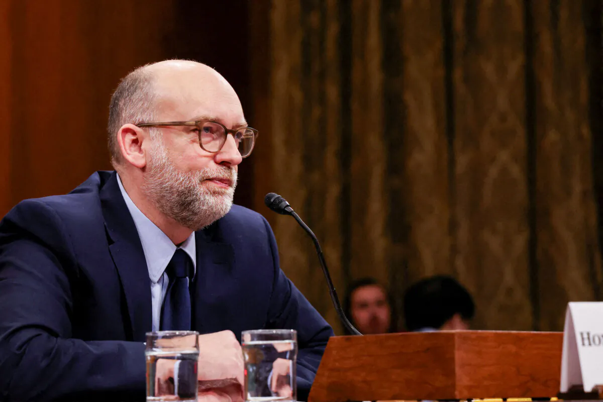 Russell Vought, President Donald Trump's then-nominee for director of the Office of Management and Budget, testifies before a Senate Budget Committee confirmation hearing on Capitol Hill in Washington on Jan. 22, 2025. (Kaylee Greenlee Beal/ Reuters)