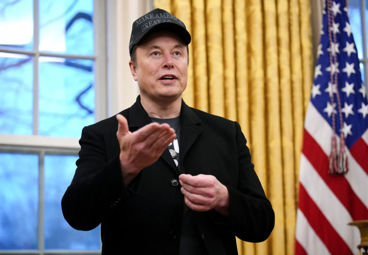 Elon Musk in the Oval Office of the White House on Feb. 11, 2025. (Andrew Harnik/Getty Images)