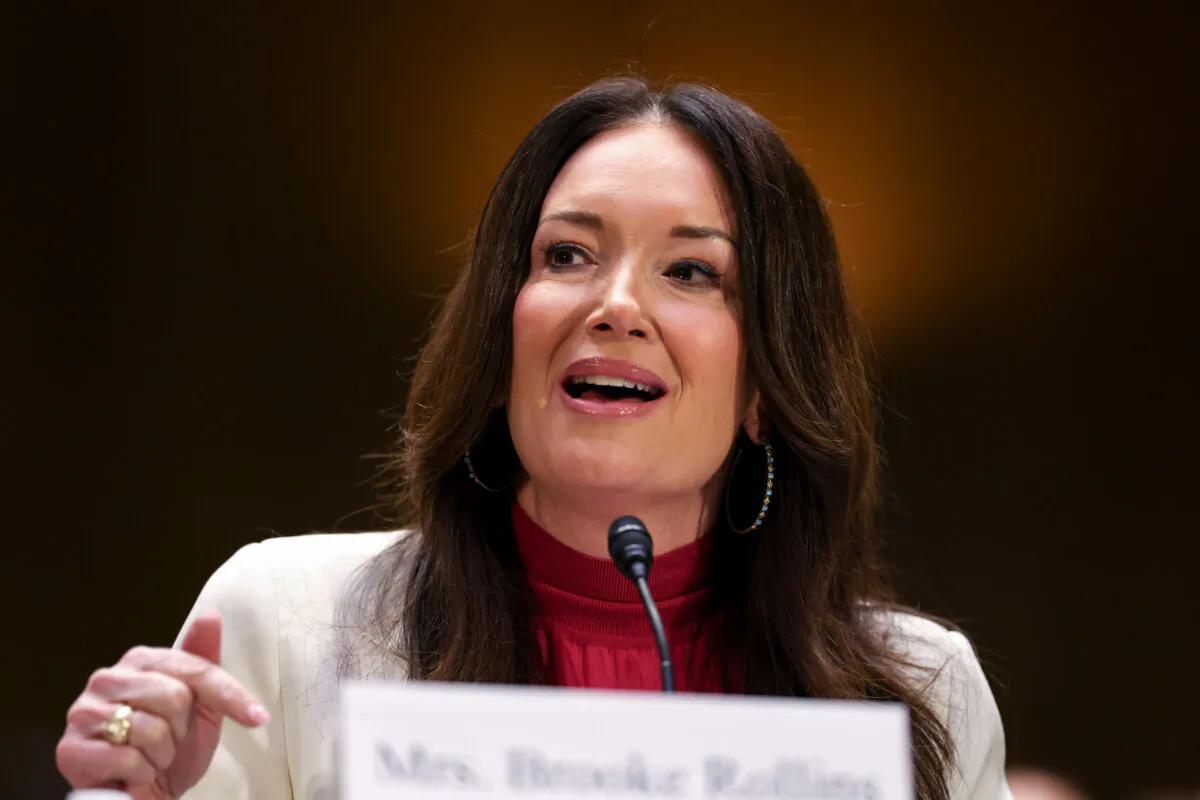 Brooke Rollins, then-nominee for agriculture secretary, speaks during her Senate Agriculture, Nutrition, and Forestry Committee confirmation hearing in the Dirksen building in Washington on Jan. 23, 2025. (Kayla Bartkowski/Getty Images)