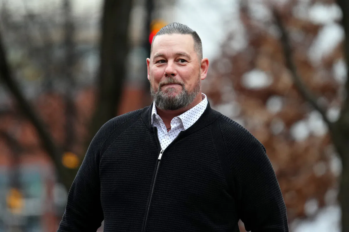 Freedom Convoy organizer Pat King returns to court following a break in Ottawa on Nov. 22, 2024. (The Canadian Press/Sean Kilpatrick)