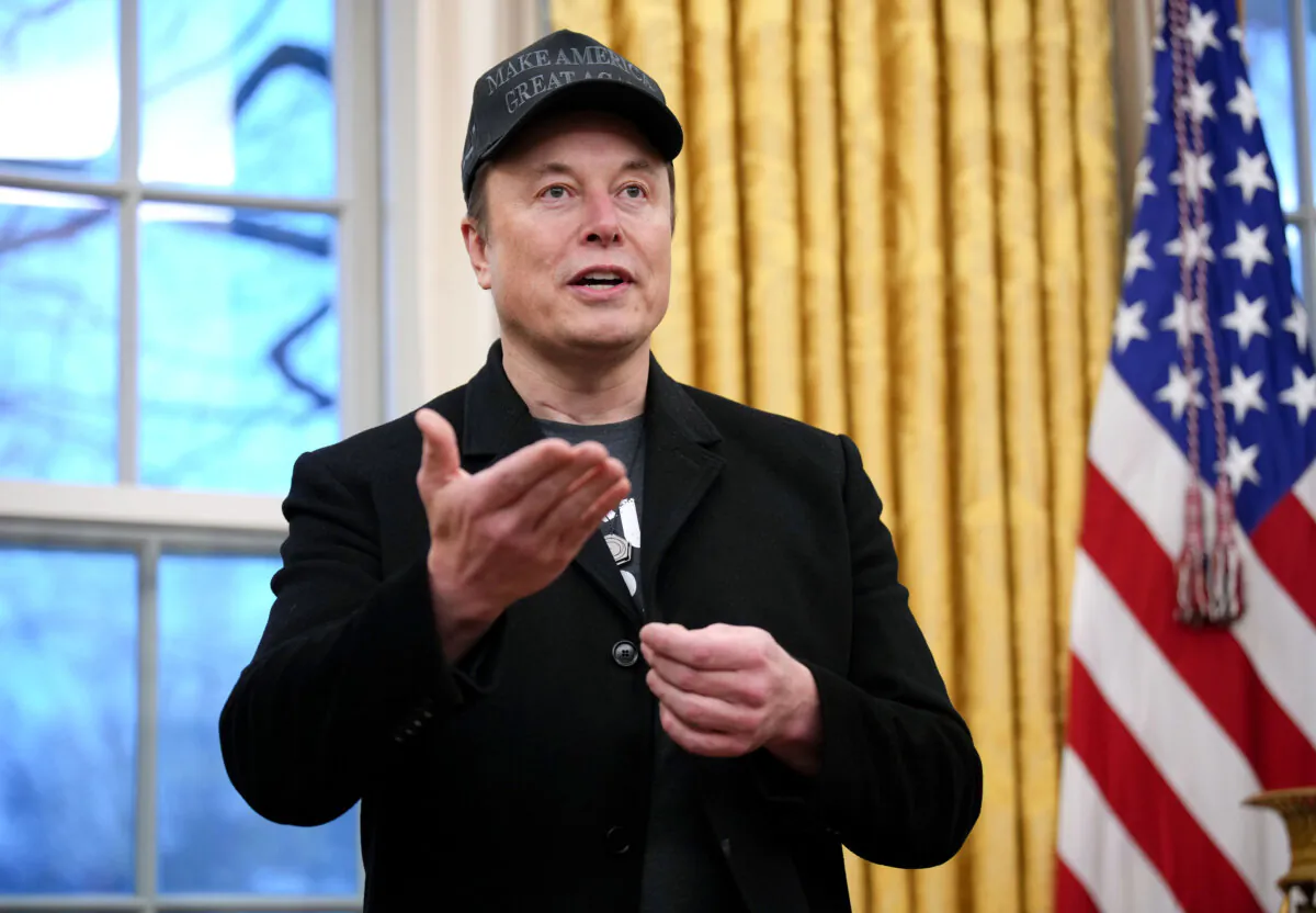 Elon Musk in the Oval Office of the White House on Feb. 11, 2025. (Andrew Harnik/Getty Images)