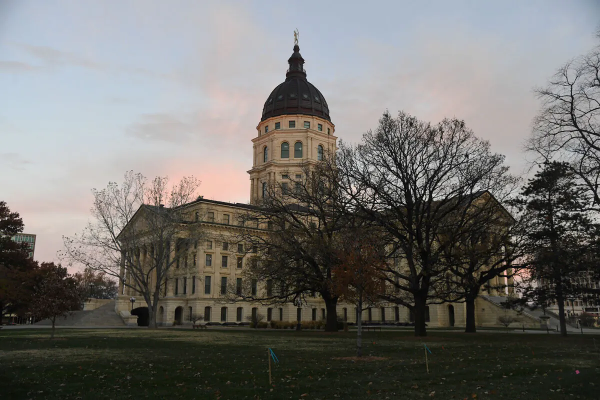 The Kansas State Capitol building in Topeka on Nov. 8, 2022. (Michael B. Thomas/Getty Images)