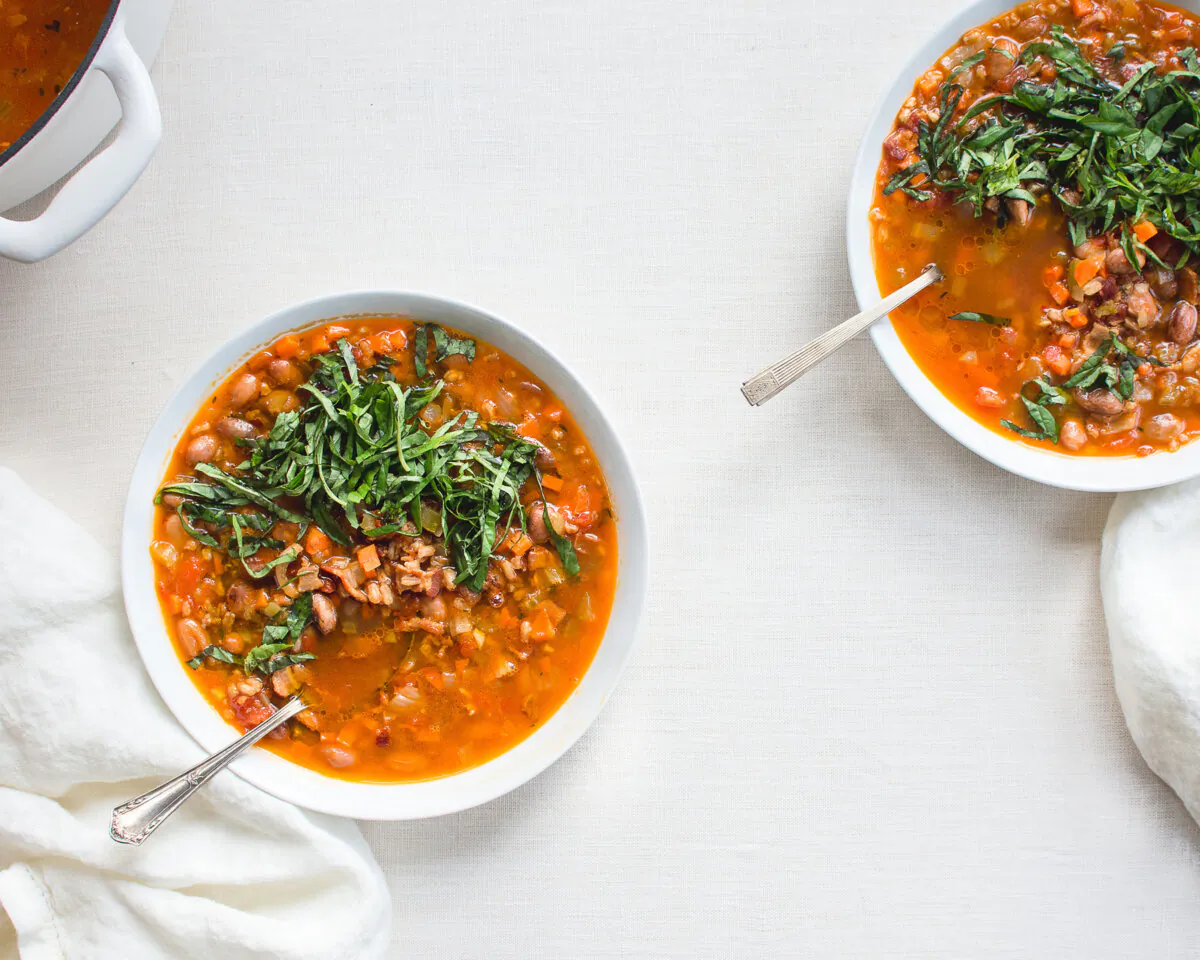 Emmer farro lends a beautiful, rustic quality to the soup. (Jennifer McGruther)
