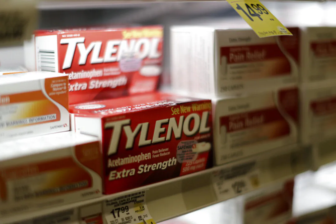 Tylenol brand pain relief medicine on display at the Safeway store in Wheaton, Md., on Feb. 13, 2015. (Gary Cameron/Reuters)