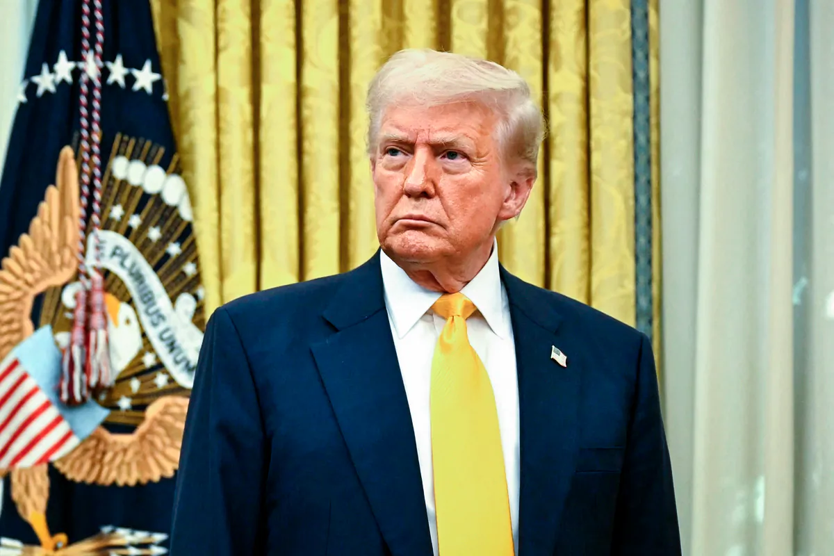 President Donald Trump in the Oval Office of the White House on Feb. 21, 2025. (Jim Watson/AFP via Getty Images)
