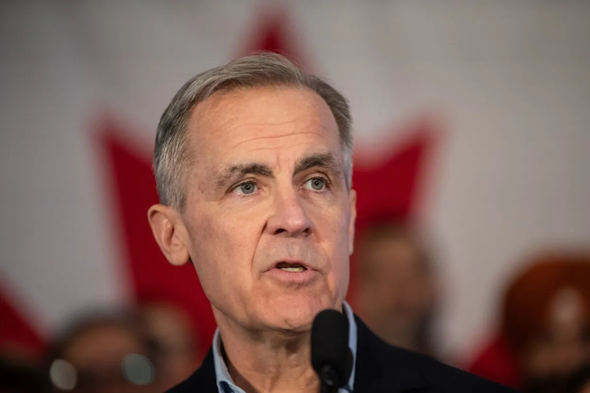 Mark Carney speaks during his Liberal leadership campaign launch in Edmonton on Jan. 16, 2025. (The Canadian Press/Jason Franson) 