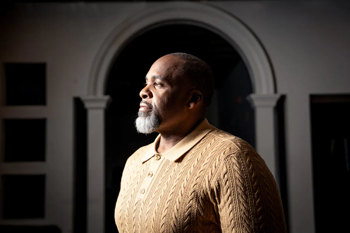 Former Detroit Mayor Kwame Kilpatrick in Detroit on Jan. 10, 2025. (Samira Bouaou/The Epoch Times)