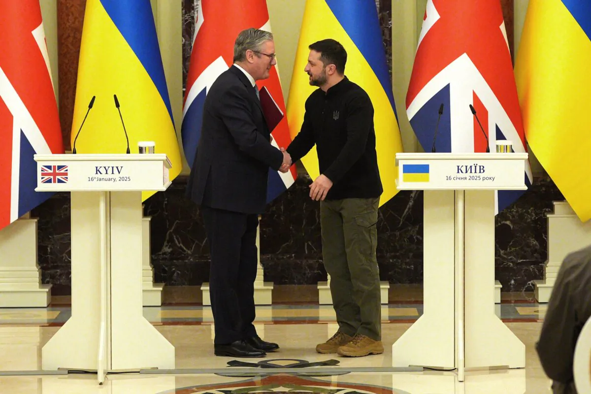 Prime Minister Sir Keir Starmer and Ukrainian President Volodymyr Zelenskyy in Kyiv in January 2025. (Carl Court/PA)