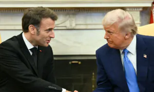 Trump Meets With French President Macron; Federal Unions Challenge Email Asking for List of Accomplishments