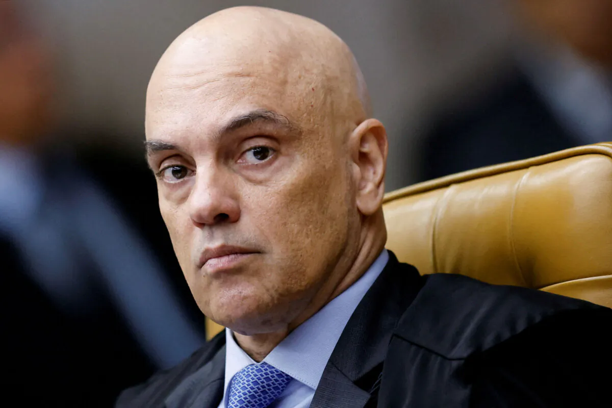 Brazilian Supreme Court Justice Alexandre de Moraes attends a session of the Supreme Court in Brasilia, Brazil, on Nov. 27, 2024. (Adriano Machado/Reuters)