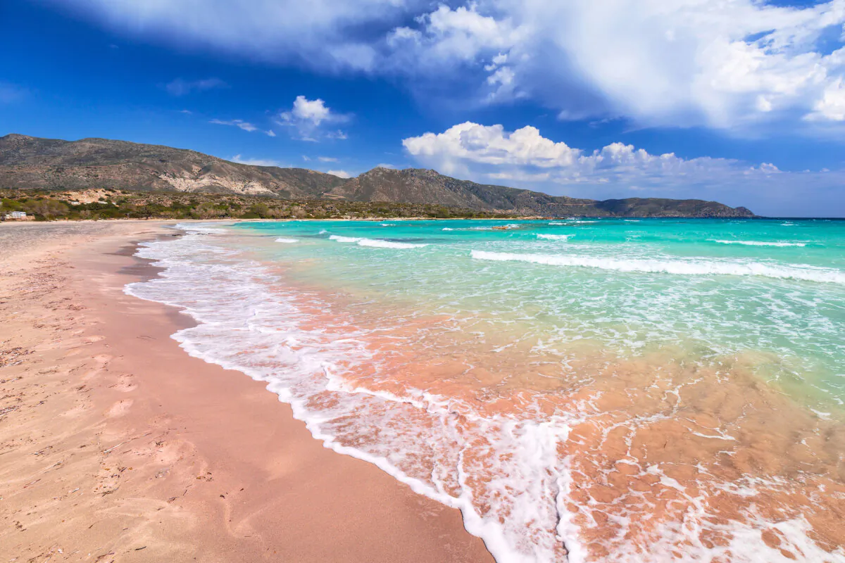 Elafonissi Beach, replete with pink sand, on Crete, Greece. (Patryk Kosmider/Dreamstime/TNS)