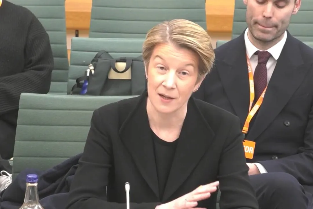 Amanda Pritchard appearing before the Health and Social Care Committee in London on Jan. 29, 2025. (PA)