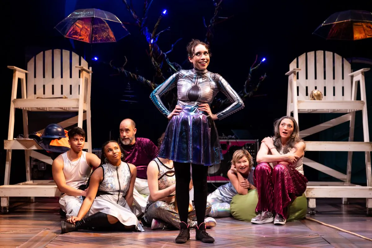 Brenann Stacker takes on the role of Puck in Chicago Shakespeare Theater's "A Midsummer Night's Dream" production for younger audiences. (Justin Barbin)