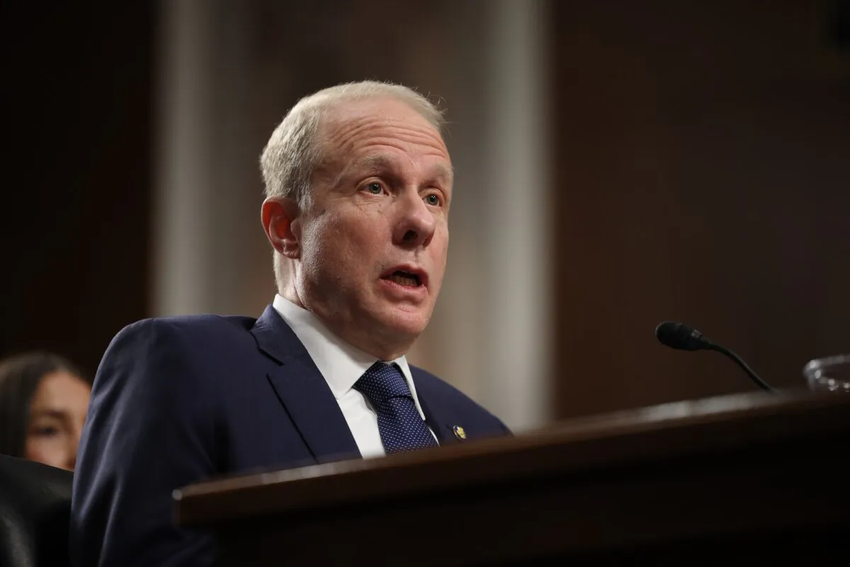Stephen Feinberg, the president's nominee for deputy secretary of defense, testifies on Capitol Hill on Feb. 25, 2025. (Win McNamee/Getty Images)