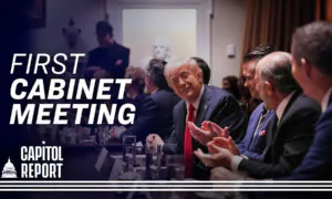 Trump Holds First Cabinet Meeting of 2nd Term, Joined by Musk; Trump to Impose 25 Percent Tariffs on EU