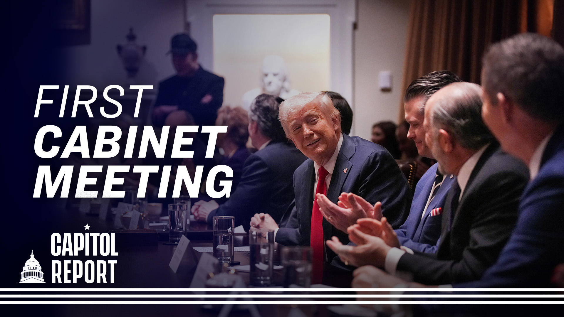 Trump Holds First Cabinet Meeting of 2nd Term, Joined by Musk; Trump to ...