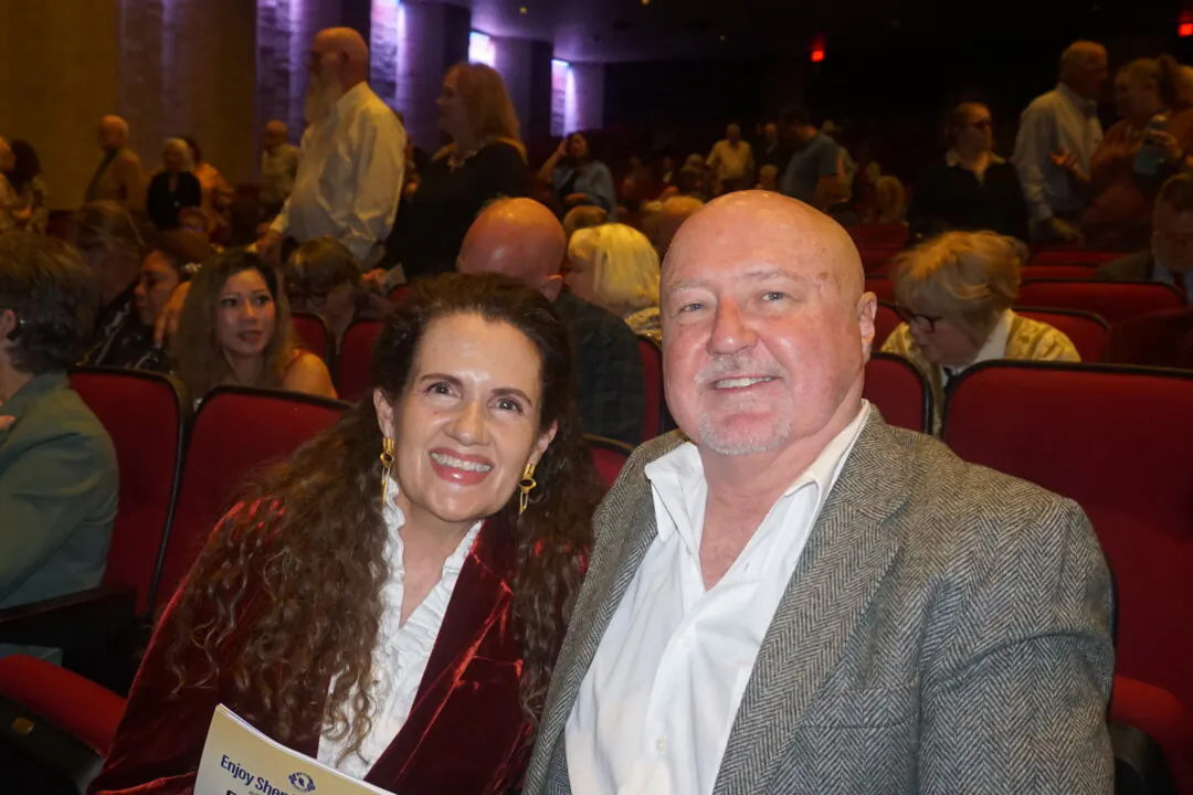 Karen Ives and Mike Simmons attend Shen Yun Performing Arts at American Bank Center Selena Auditorium in Corpus Christi, Texas, on Feb. 25, 2025. (Yeawen Hung/The Epoch Times)