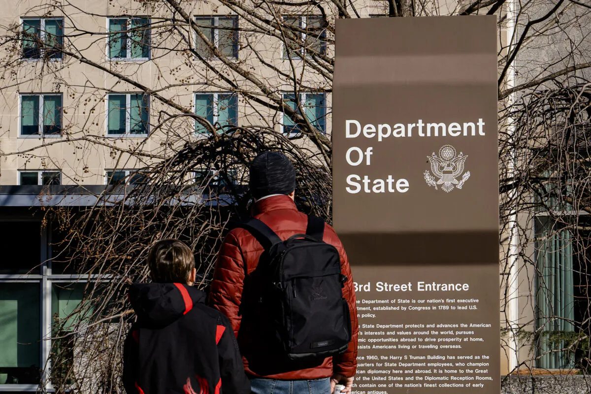 The U.S. Department of State in Washington on Jan. 27, 2025. (Madalina Vasiliu/The Epoch Times)
