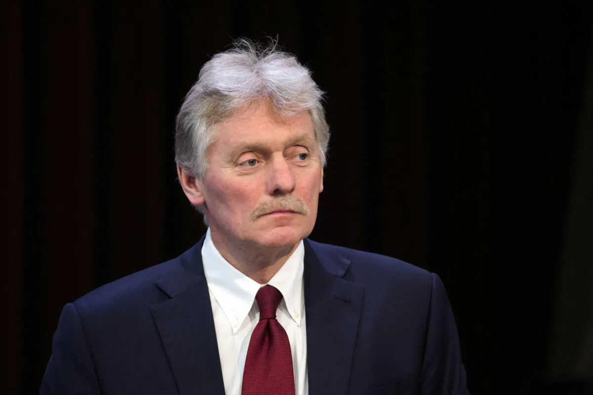 Kremlin spokesman Dmitry Peskov attends Russian President Vladimir Putin's annual televised press conference in Moscow on Dec. 19, 2024. (Gavriil Grigorov/Sputnik/via Reuters)