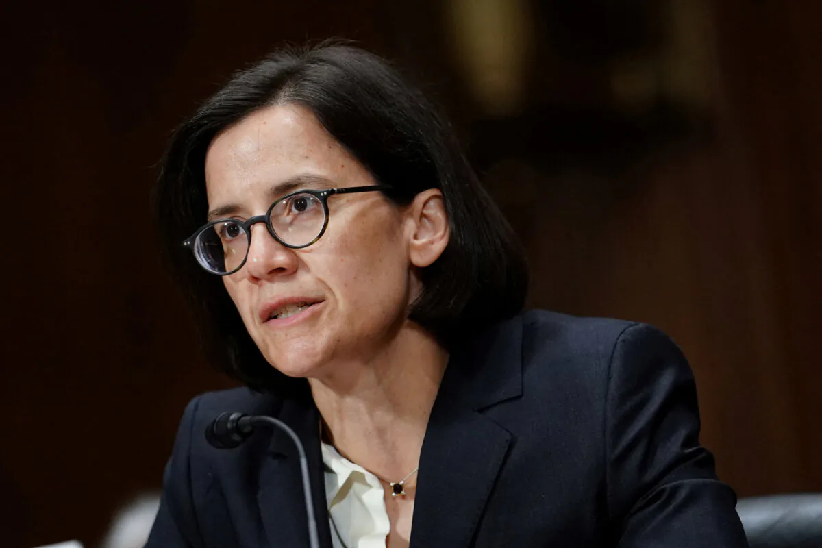 Ana Reyes, nominee for district court judge in Washington, testifies before the Senate Judiciary Committee on Capitol Hill on June 22, 2022. (Sarah Silbiger/File Photo /Reuters)