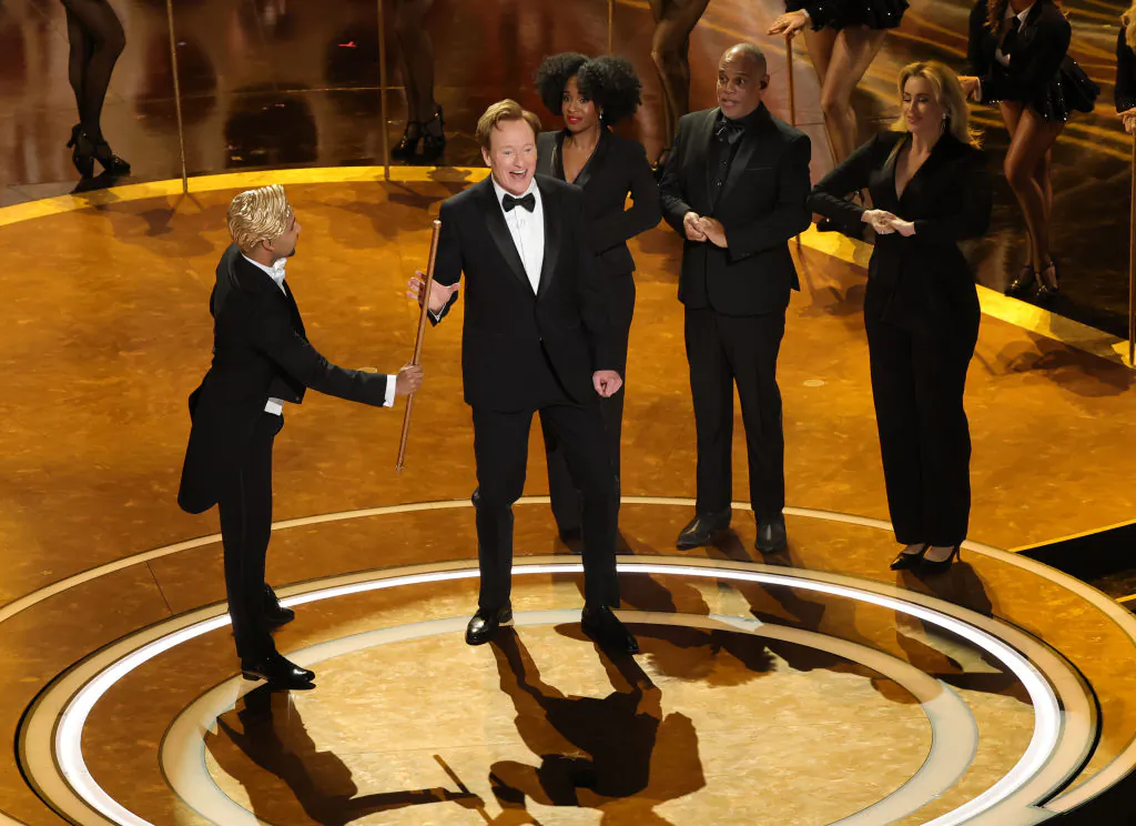 Host Conan O'Brien performs onstage during the 97th Annual Oscars at Dolby Theatre on March 2, 2025.  (Kevin Winter/Getty Images)