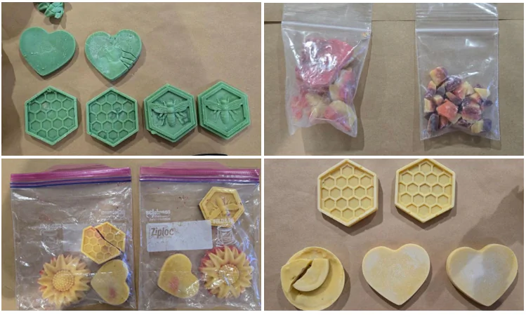 Four people have been arrested by Winnipeg police in connection with a fentanyl operation in which the opioid is pressed into shapes such as flowers, hearts, and honeycombs. (Winnipeg Police Service/Handout photo)