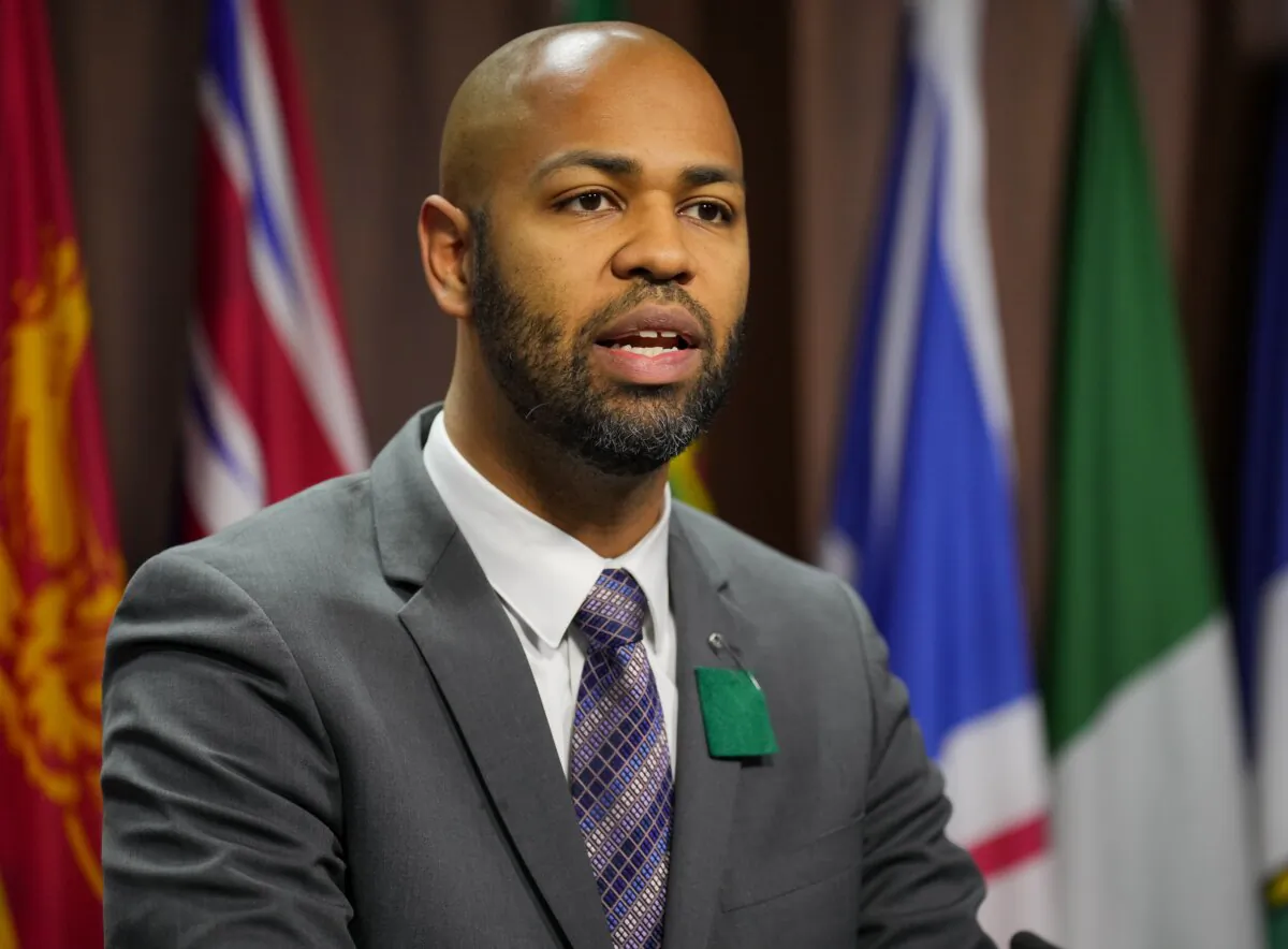 Stephen Brown speaks during a press conference regarding the Supreme Court’s decision on whether to hear an appeal on Quebec’s controversial secularism law (Bill 21) in Ottawa, on Jan. 23, 2025. (The Canadian Press/Chris Tanouye) 