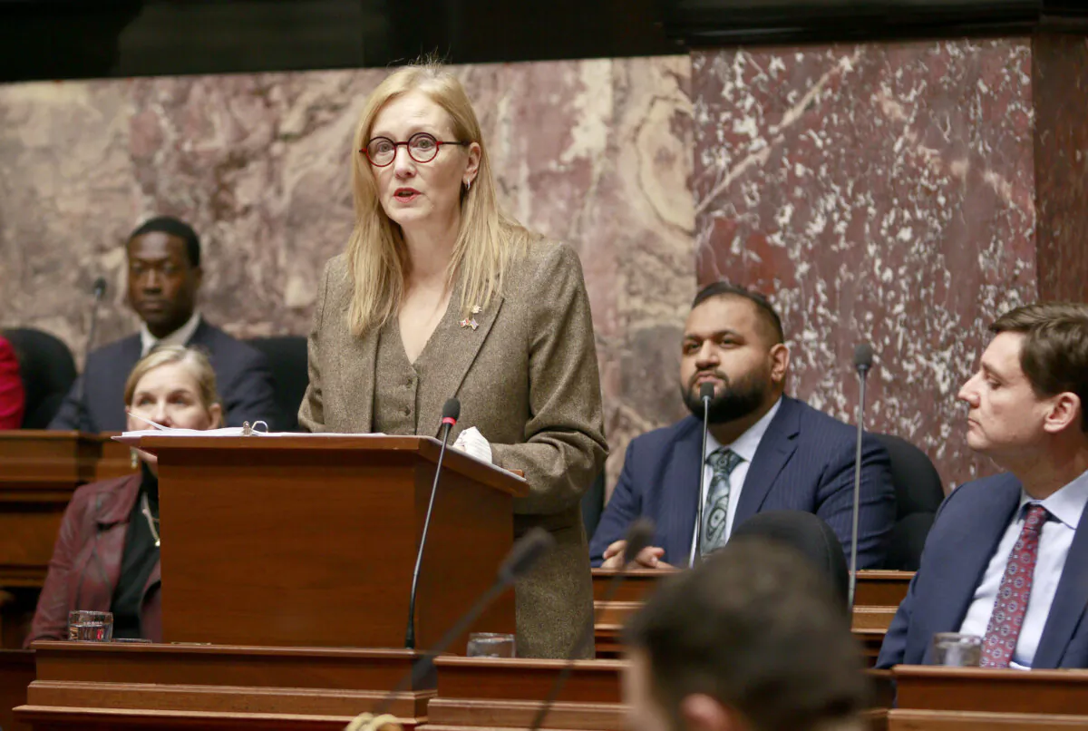 B.C. Minister of Finance Brenda Bailey tables her first budget at the legislature in Victoria on March 4, 2025. (The Canadian Press/Chad Hipolito)