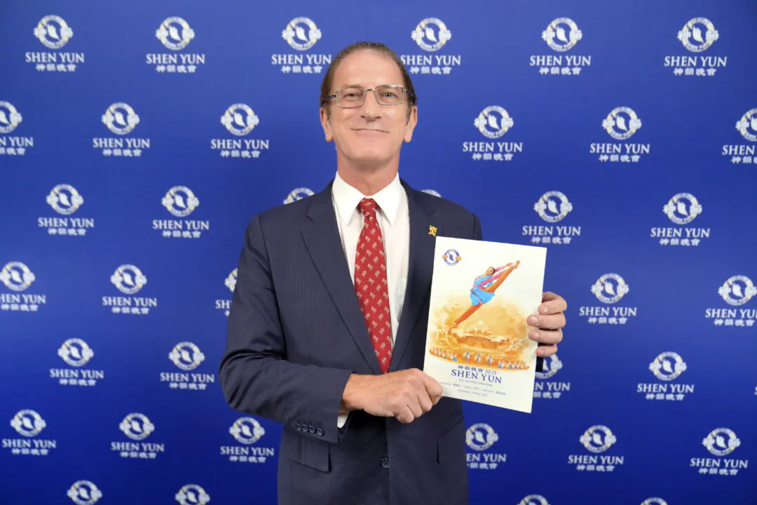 Paul Folley attends Shen Yun Performing Arts at the Capitol Theatre in Sydney, Australia, on March 4, 2025. (NTD)