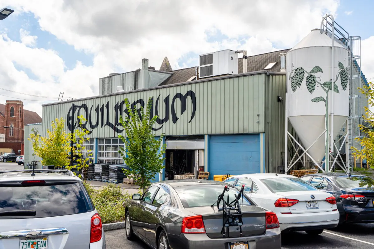 Equilibrium Brewery in downtown Middletown, N.Y., on Sept. 13, 2022.(Petr Svab/The Epoch Times)