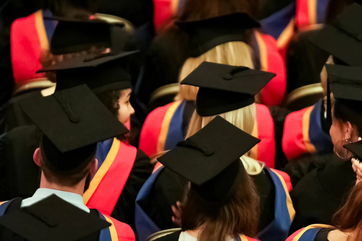A graduation ceremony at the University of Suffolk in Ipswich, England, on Oct. 19, 2015. (Chris Radburn/PA Wire)