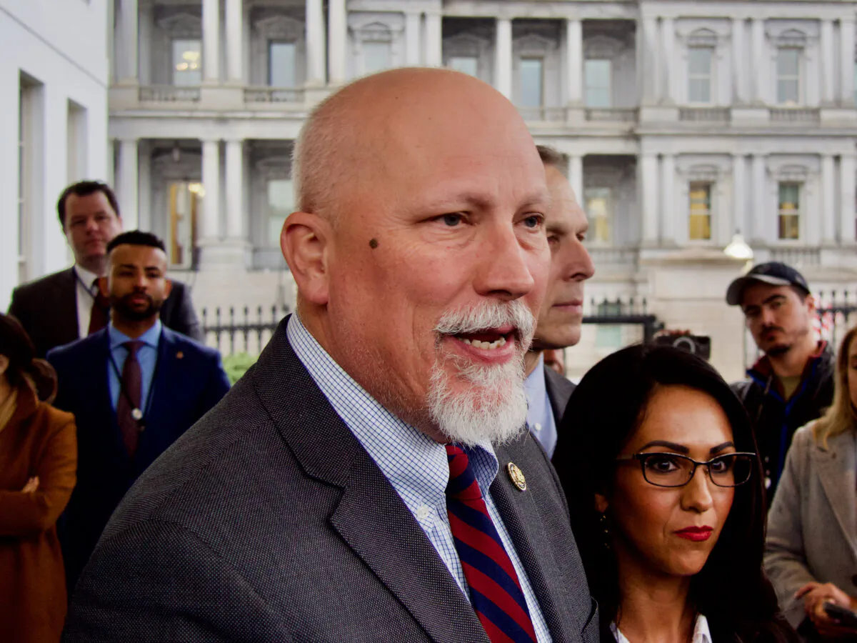 Rep. Chip Roy (R-Texas) speaks to reporters outside the West Wing of the White House in Washington on March 5, 2025. (Travis Gillmore/The Epoch Times)